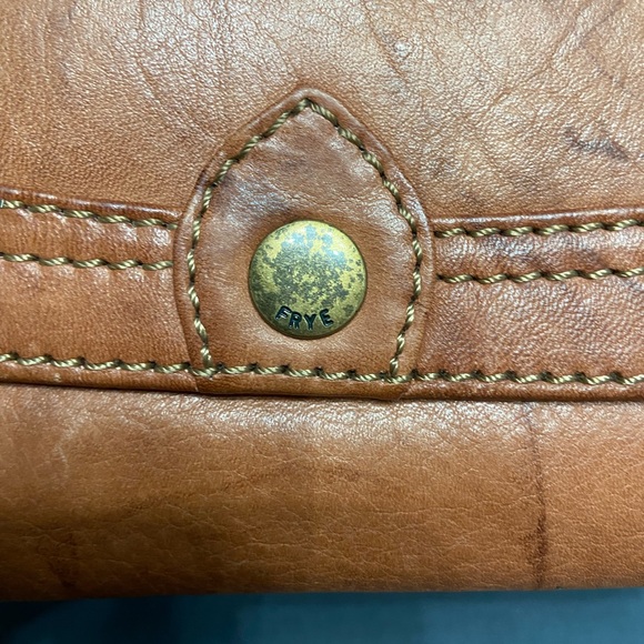 FRYE Melissa Antique Leather Series Card Holder Trifold Long Wallet Zip/Snap - Picture 3 of 17